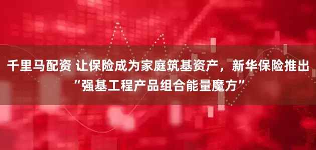 千里马配资 让保险成为家庭筑基资产，新华保险推出“强基工程产品组合能量魔方”