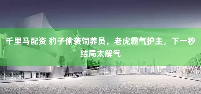 千里马配资 豹子偷袭饲养员，老虎霸气护主，下一秒结局太解气